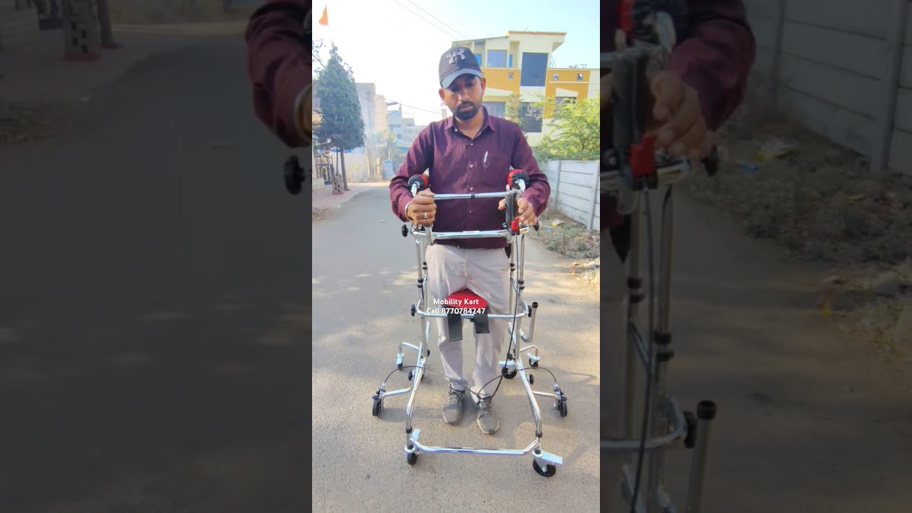 Adult Standing Rollator Walker with Seat For Seniors & Patients #mobilitykart