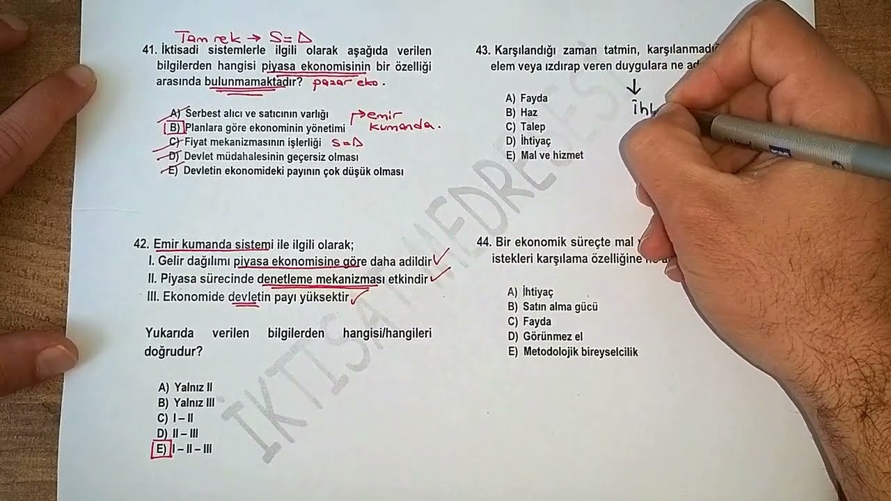 MİKRO İKTİSAT TEMEL KAVRAMLAR SORU ÇÖZÜMÜ - 11