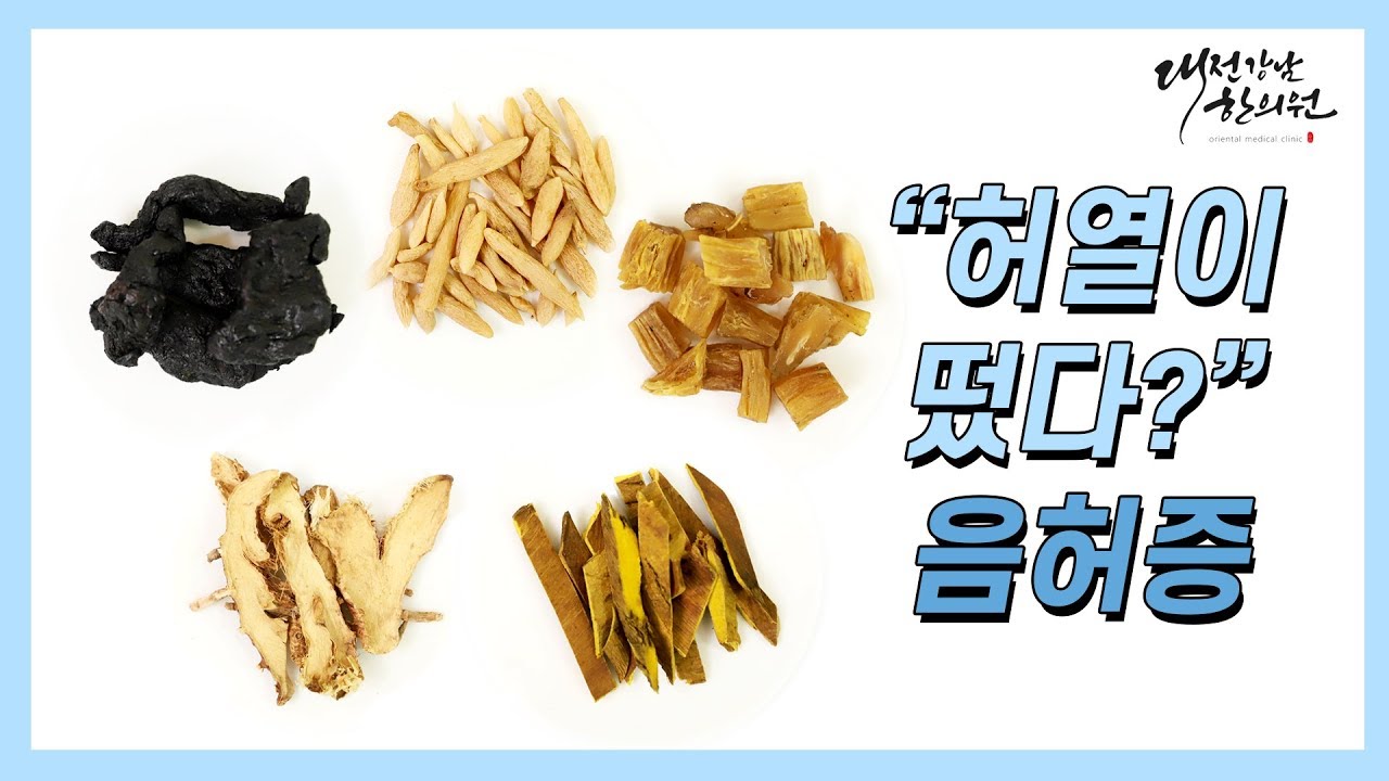 음허증/ 음이 허해요 음기가 허하면 허열이 생긴다? 음허증에 좋은 약재