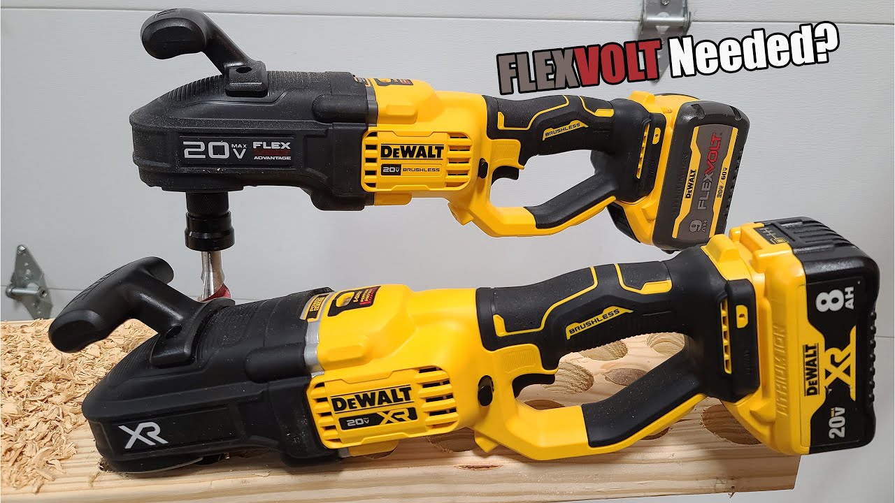 Лучший аккумулятор для новых дрелей DEWALT Stud And Joist Power Detect против дрелей FLEXVOLT Adv...