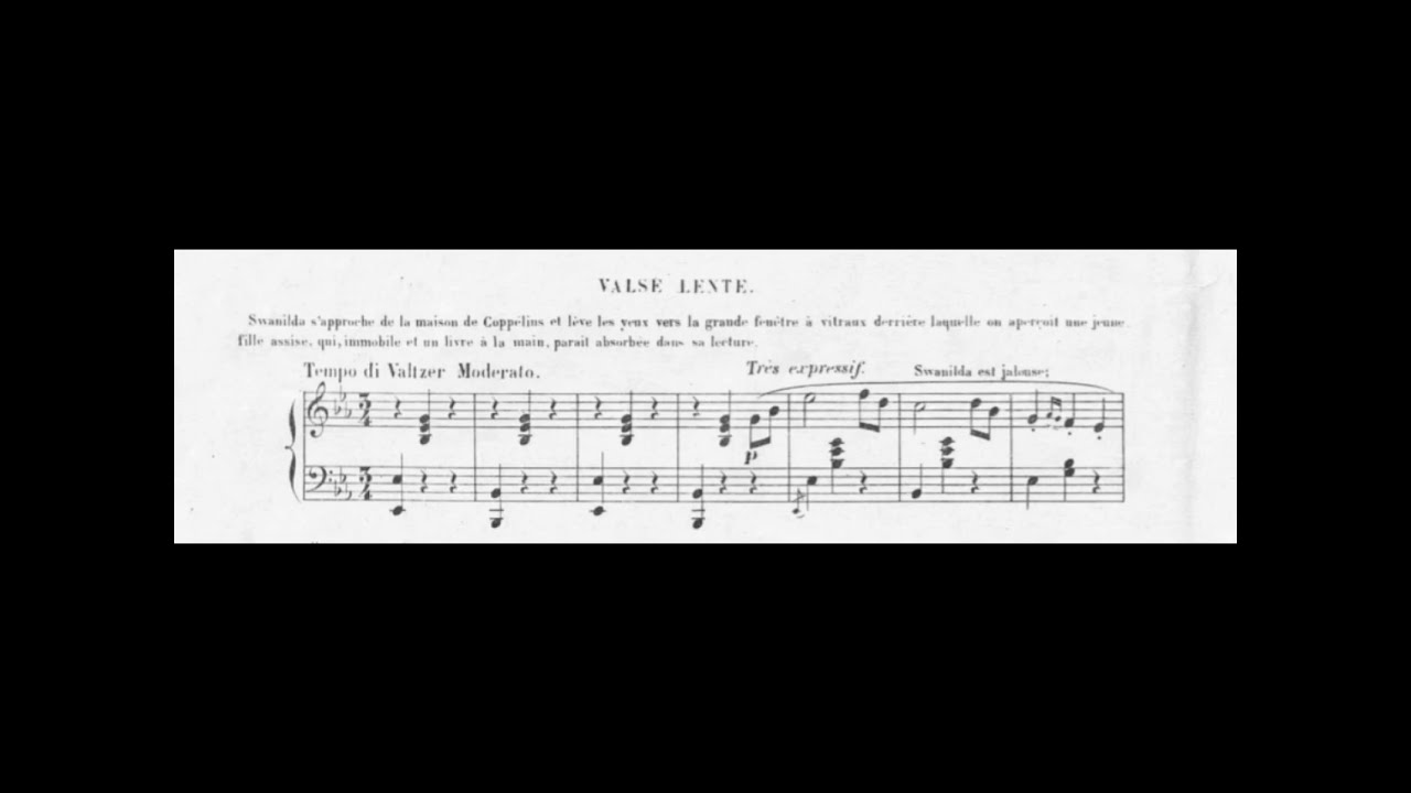 Léo Delibes - Slow Waltz from Coppélia, Piano Sheet music