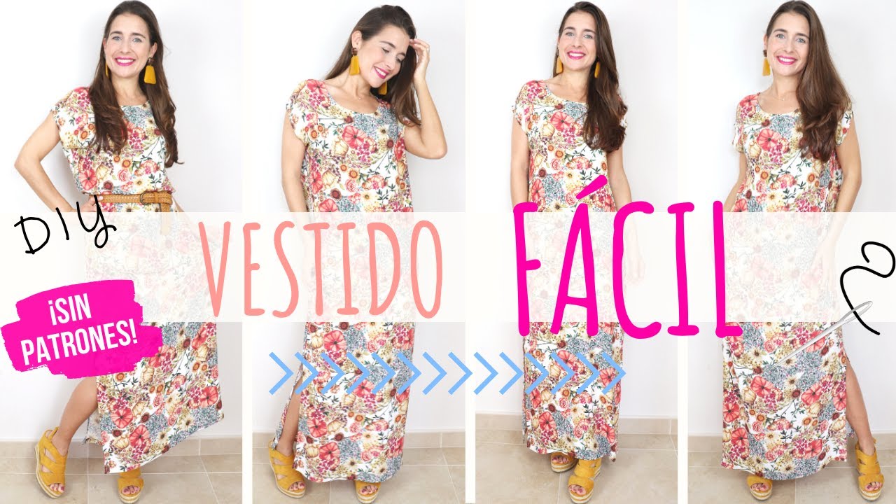 Tutorial VESTIDO SÚPER FÁCIL Y SIN PATRONES! - Maxi-vestido, vestido corto o blusa, tú eliges! 💙