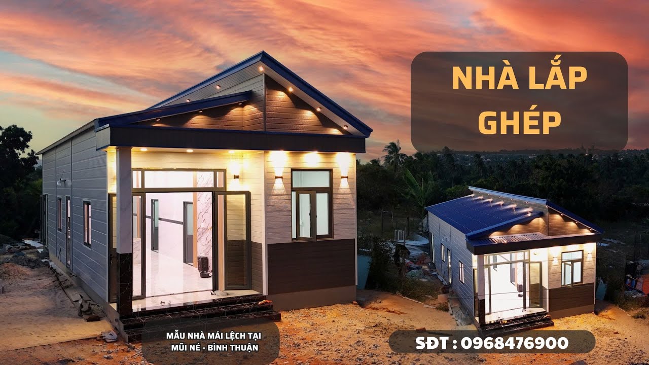 THI CÔNG NHÀ LẮP GHÉP, MẪU NHÀ MÁI LỆCH TẠI MŨI NÉ - BÌNH THUẬN LIÊN HỆ: 0968476900