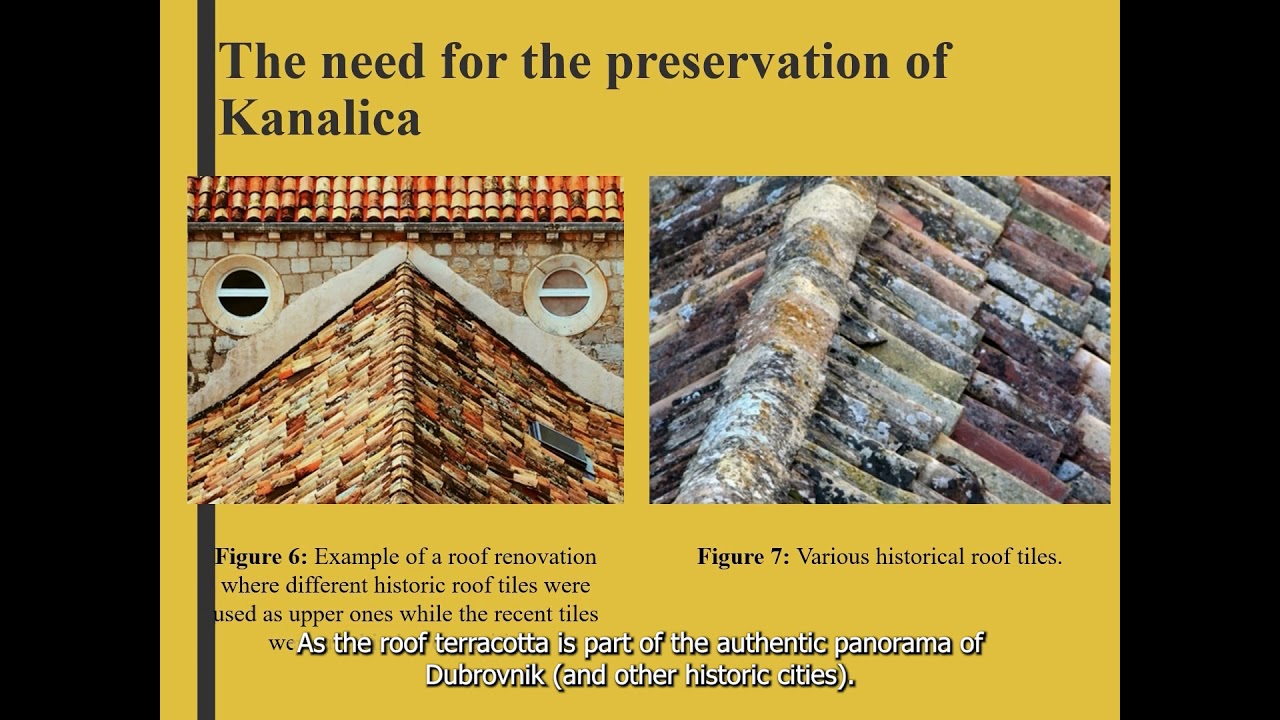 Classification of Dubrovnik historic roof tiles Kanalica