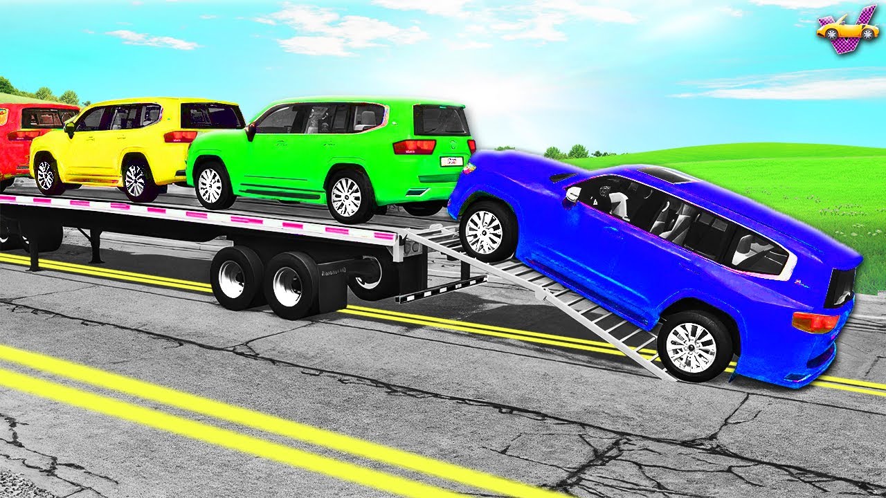 LITTLE Truck vs GIANT Speed Bumps – Funny Big Bounces – BeamNG Ep.9 💢