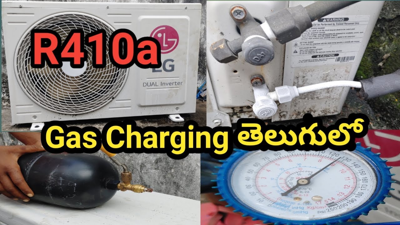 How to R410a Gas Charging||What is the reasons for 1/4th discharge pipe ice fom#jdelectricals