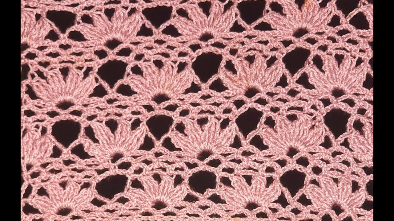 غرزة كروشية جميله وسهلة جدا How to crochet easy and beautiful stitch