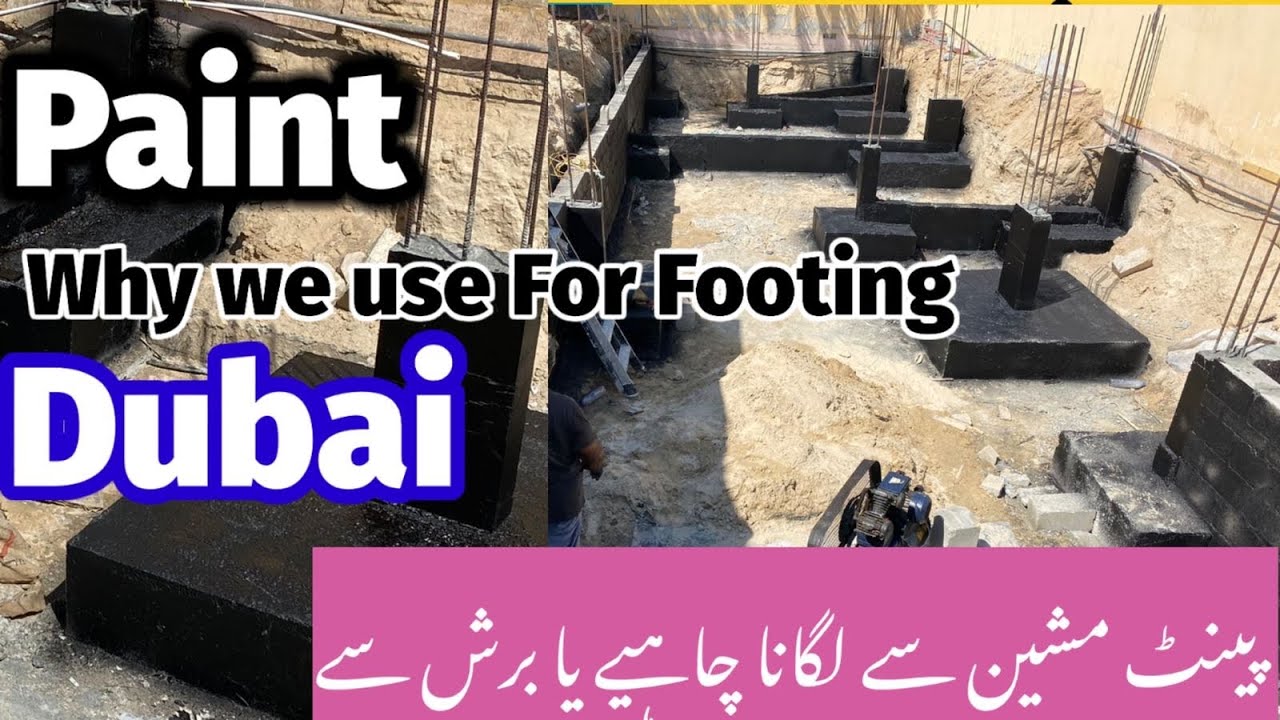 Step#14/What is Bitumen Paint/Why How to Applying Bitumen Paint for Footing In Dubai Construction