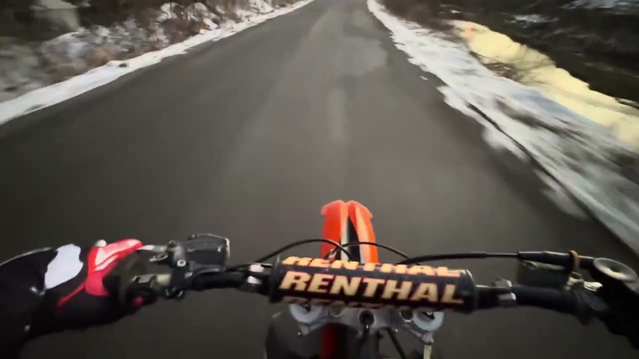 RIDING AROUND ON THE KTM105 ( CAMERA WAS LOPSIDED THE HOLE TIME )