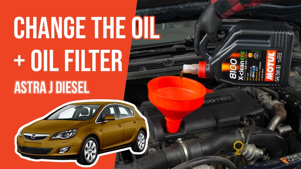 Change the oil and the oil filter Astra J / mk6 1.7 CDTI 🛢