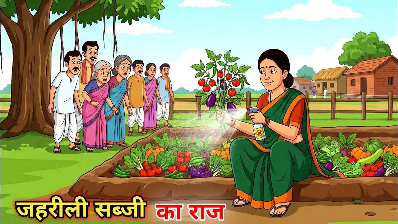 जहरीली सब्जी का राज। Poisonous vegetables । Hindi Kahani |  cartoon hindi story। moral hindi story।