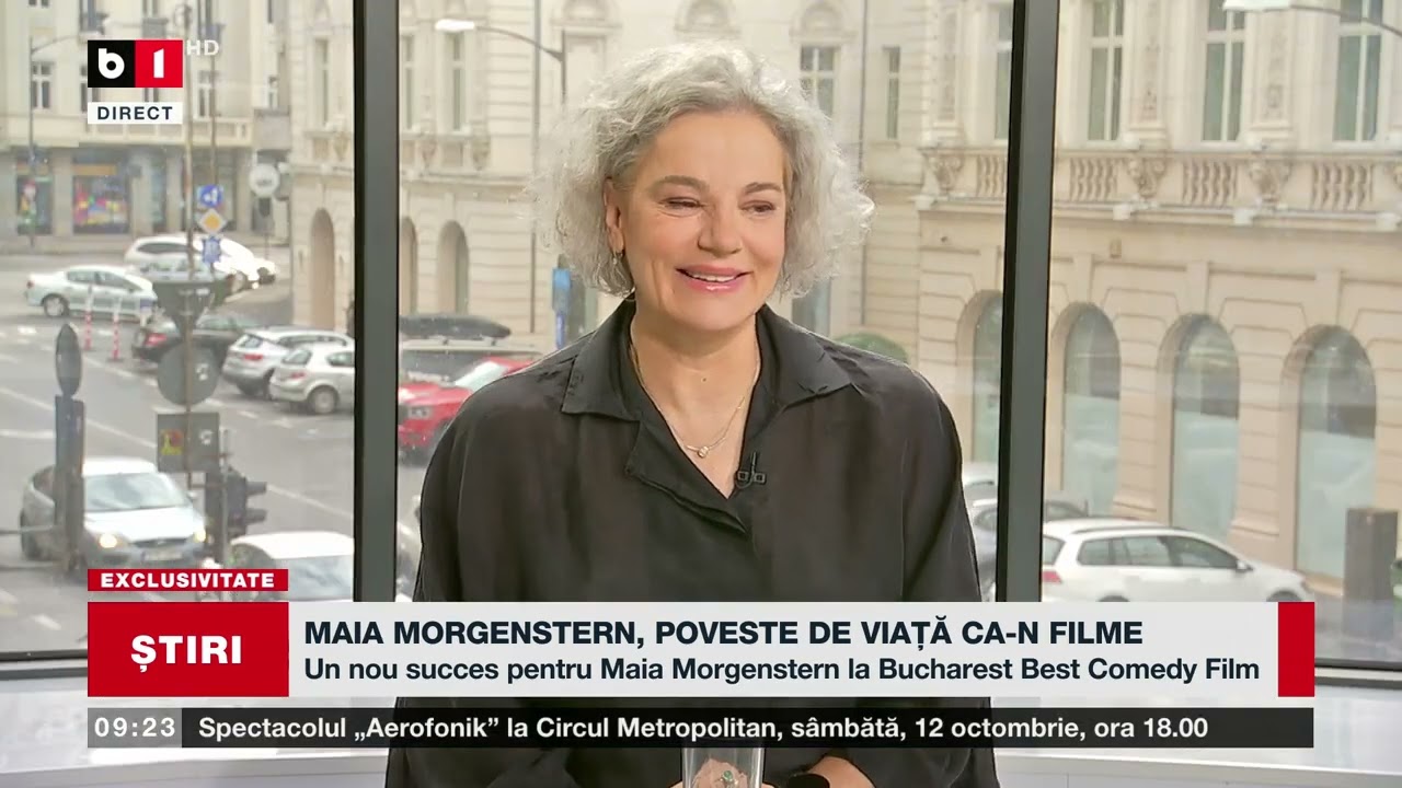 MAIA MORGENSTERN, ÎN STUDIOUL B1 TV, POVESTE DE VIAȚĂ CA-N FILME_Știri B1TV_5 oct. 2024