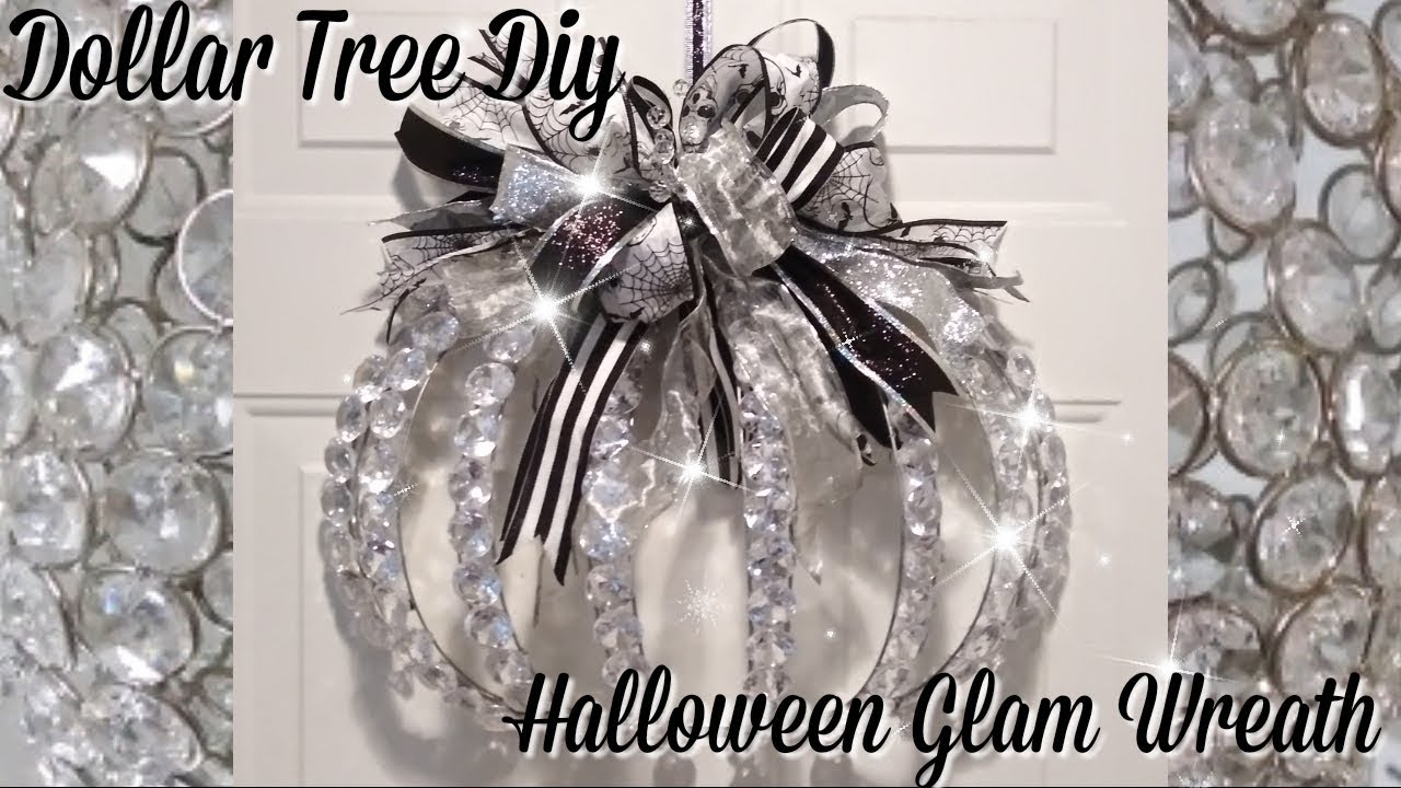 Brand New! Dollar Tree Diy / Glam Halloween Pumpkin Wreath