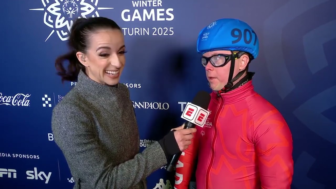 WATCH: ESPN's Victoria Arlen interviews Special Olympics Canada Speed Skater Jonathan Henry