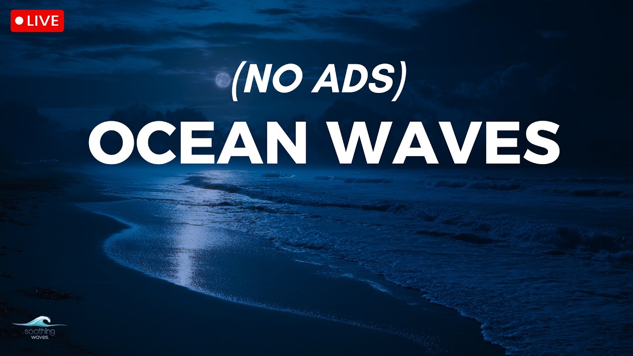 🔴 Ocean Waves for Deep Sleep | Ocean Sounds for Full Night Rest With A Dark Screen And Rolling Waves