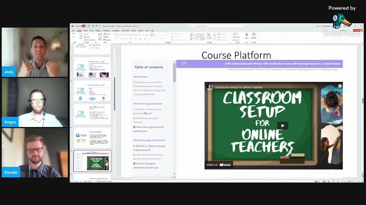Facebook Live - An Interview with Angus, previous graduate and online English teacher