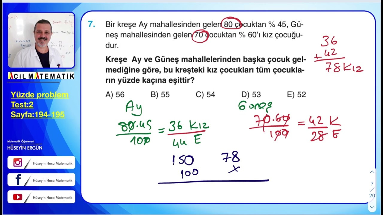 ACİL YAYINLARI MATEMATİĞİN İLACI TYT SORU BANKASI Test :2 sayfa:194-195