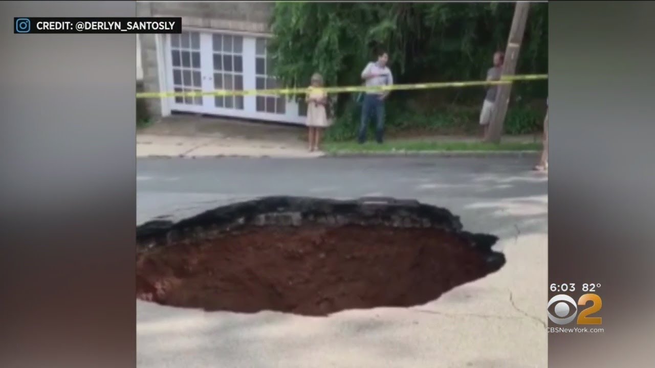 Giant Sinkhole Opens Up In New Jersey Town