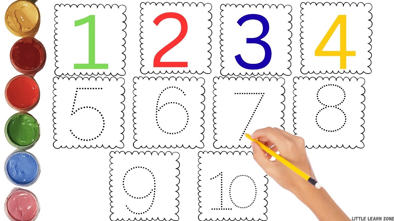 Colorful Counting 1–10 | Learn Numbers with Paint Boxes | Fun Counting for Kids | Educational video 