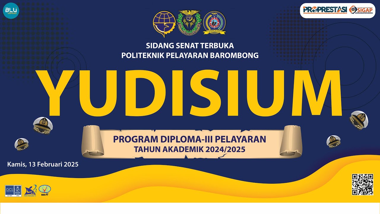 Sidang Senat Terbuka Yudisium Politeknik Pelayaran Barombong - 13 Februari 2025