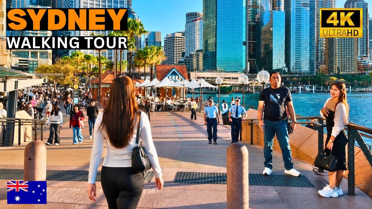 Sydney Australia Walking Tour 🇦🇺 | Opera House to Martin Place | Sunset Walk | 4K UHD