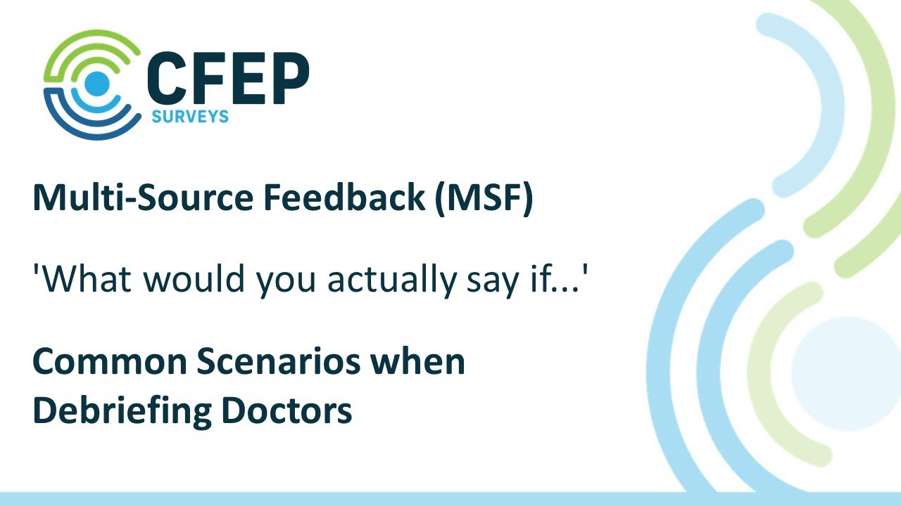Common Scenarios When Debriefing Doctors | Multi-Source Feedback