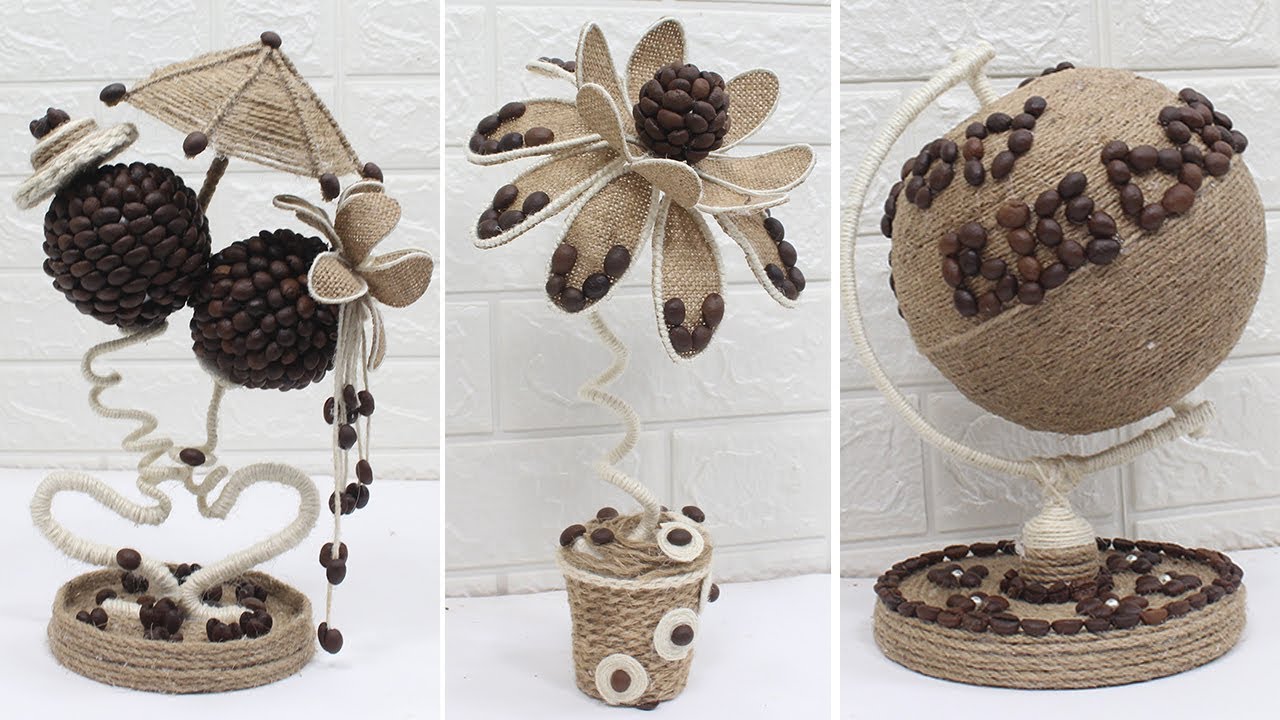 5 Jute craft showpiece | Home decorating ideas | Jute Craft ideas