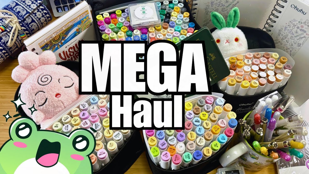 Huge Coloring Supplies Haul! 😍 Ohuhu Markers, Gel Pens & More Art Must-Haves
