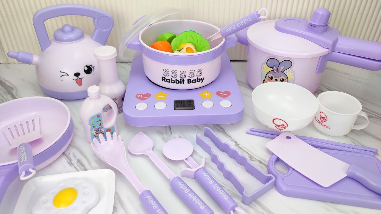 Satisfying with Unboxing & Review Miniature Kitchen Set Toys Cooking Video | ASMR Videos no music