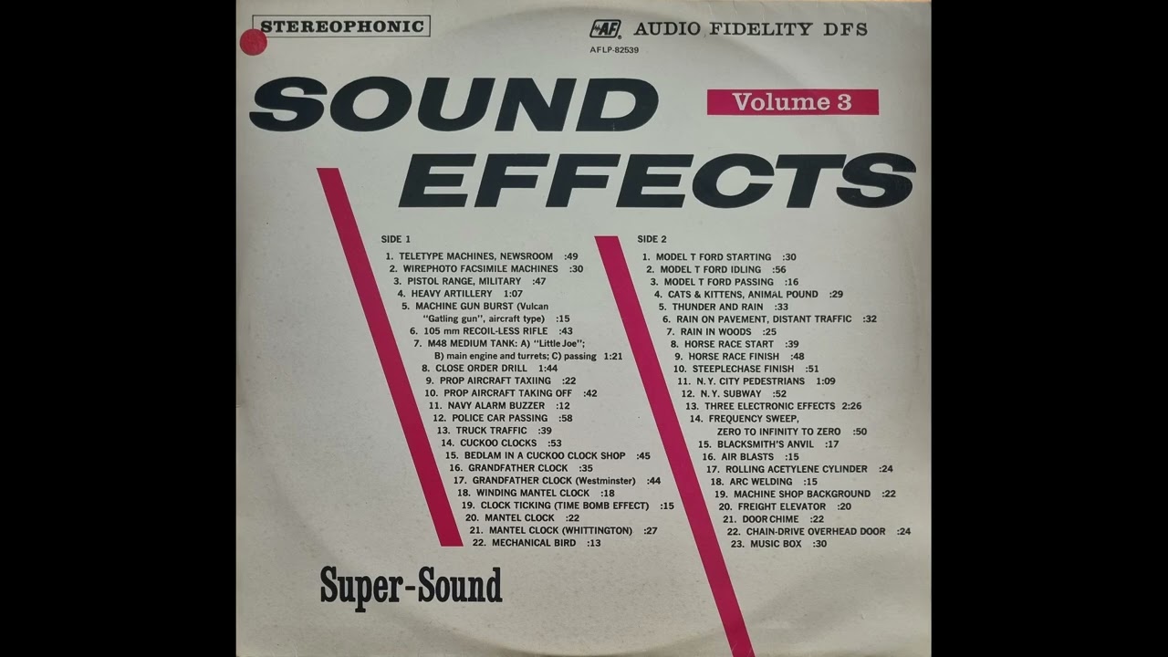 Audio Fidelity Sound Effects Volume 3