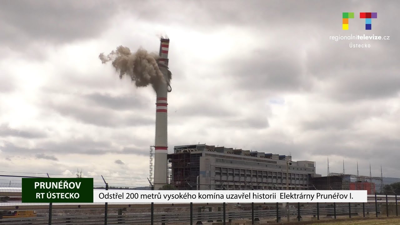 PRUNÉŘOV: Odstřel komína uzavřel historii Elektrárny Prunéřov