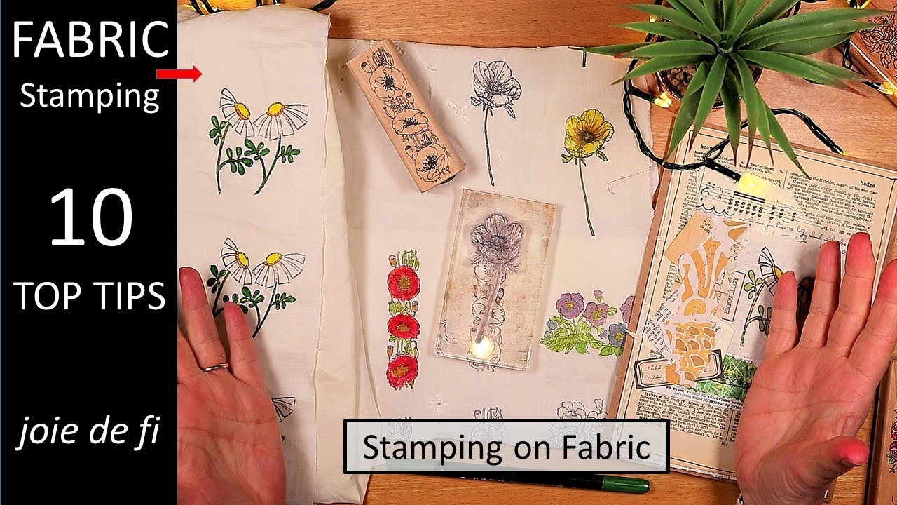 FABRIC STAMPING and PAINTING For Junk Journals | 10 Top Tips ✅ Basic Supplies