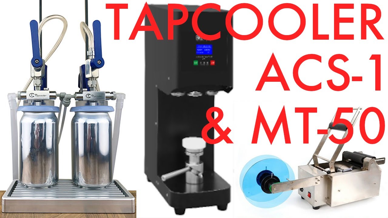 Setup of Tapcooler Can Filler, ACS-1 Auto Can Sealer & MT-50 Semi-Auto Label Machine