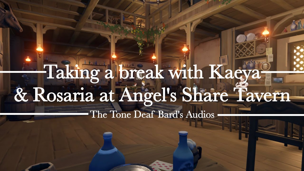 Taking a break with Kaeya and Rosaria at Diluc's Tavern ૮ ˶ᵔ ᵕ ᵔ˶ ა Genshin Ambient Sound / Ambience