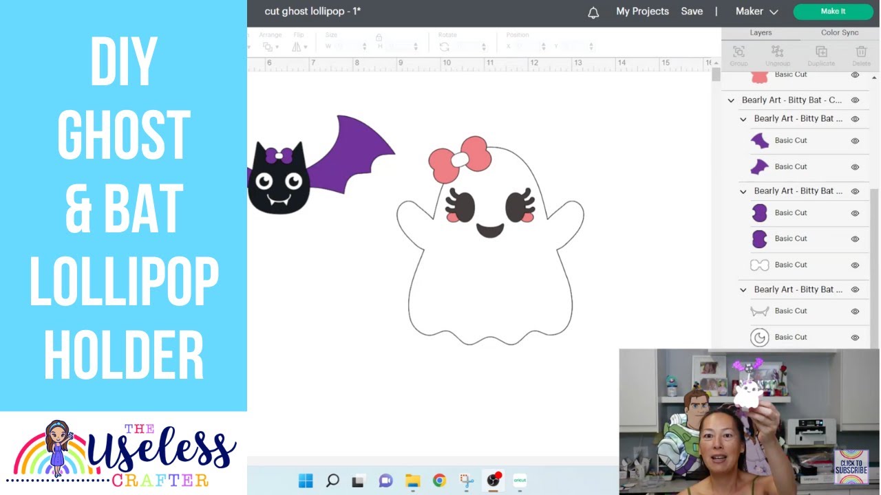 Ghost Lollipop Holder | Cricut Halloween Candy Ideas | Design Space Tutorial | The Useless Crafter