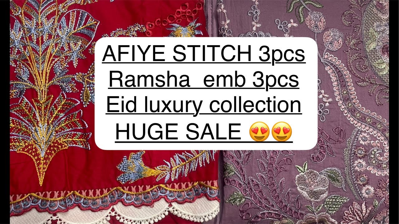 EID LUXURY SALE 😍😍HUGE DISCOUNTS ON EMBROIDERED COLLECTION | bareeze | afiye | parishay
