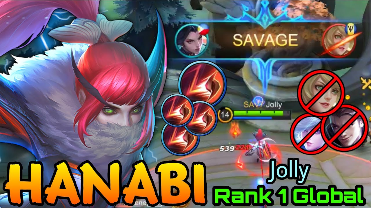 Hanabi Perfect SAVAGE!! - Top 1 Global Hanabi Jolly - Mobile Legends: Bang Bang