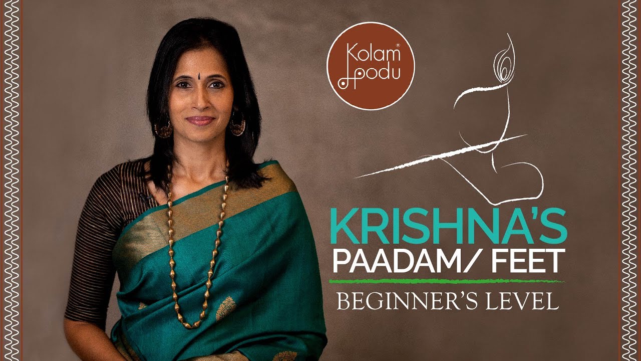BEGINNERS LEVEL || KRISHNA'S PAADAM/ FEET DESIGNS ||  FESTIVAL KOLAMS || KOLAM PODU
