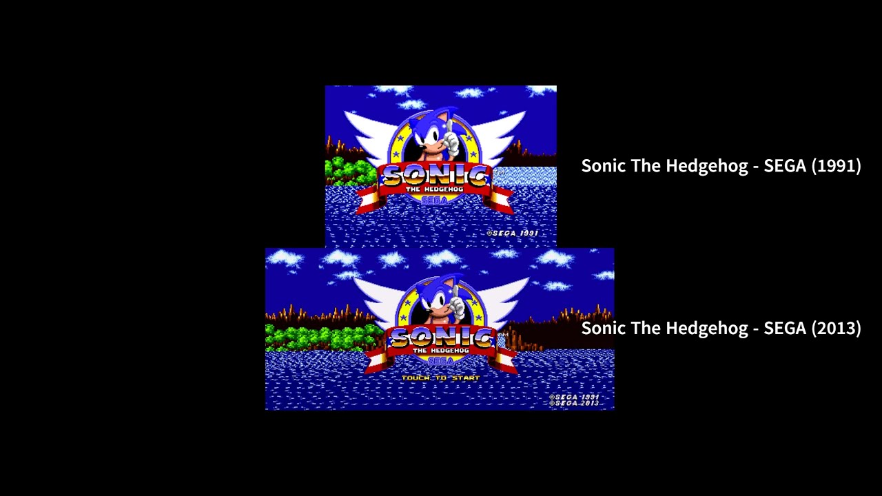Sonic The Hedgehog 1991 Vs 2013 - SEGA
