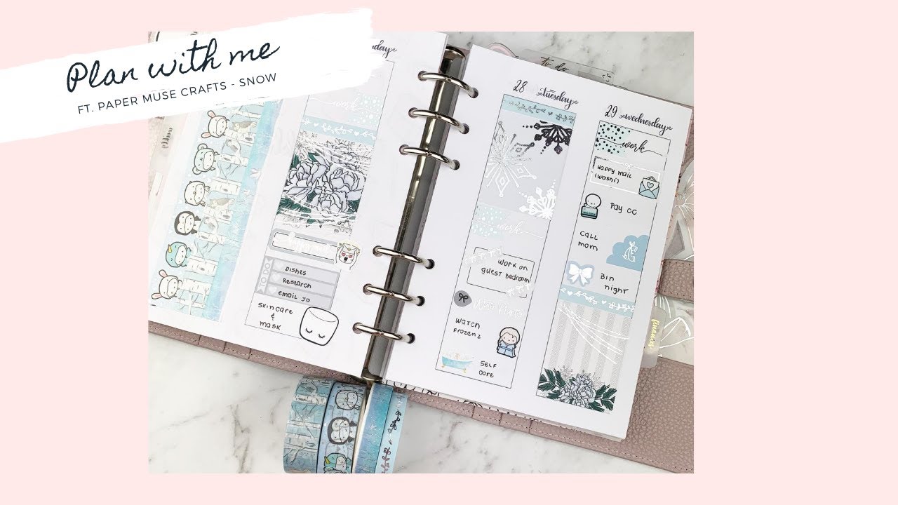 ❄⛄Plan with me - 27 July to 02 August 2020 - Ft. Paper Muse Crafts - Snow⛄❄