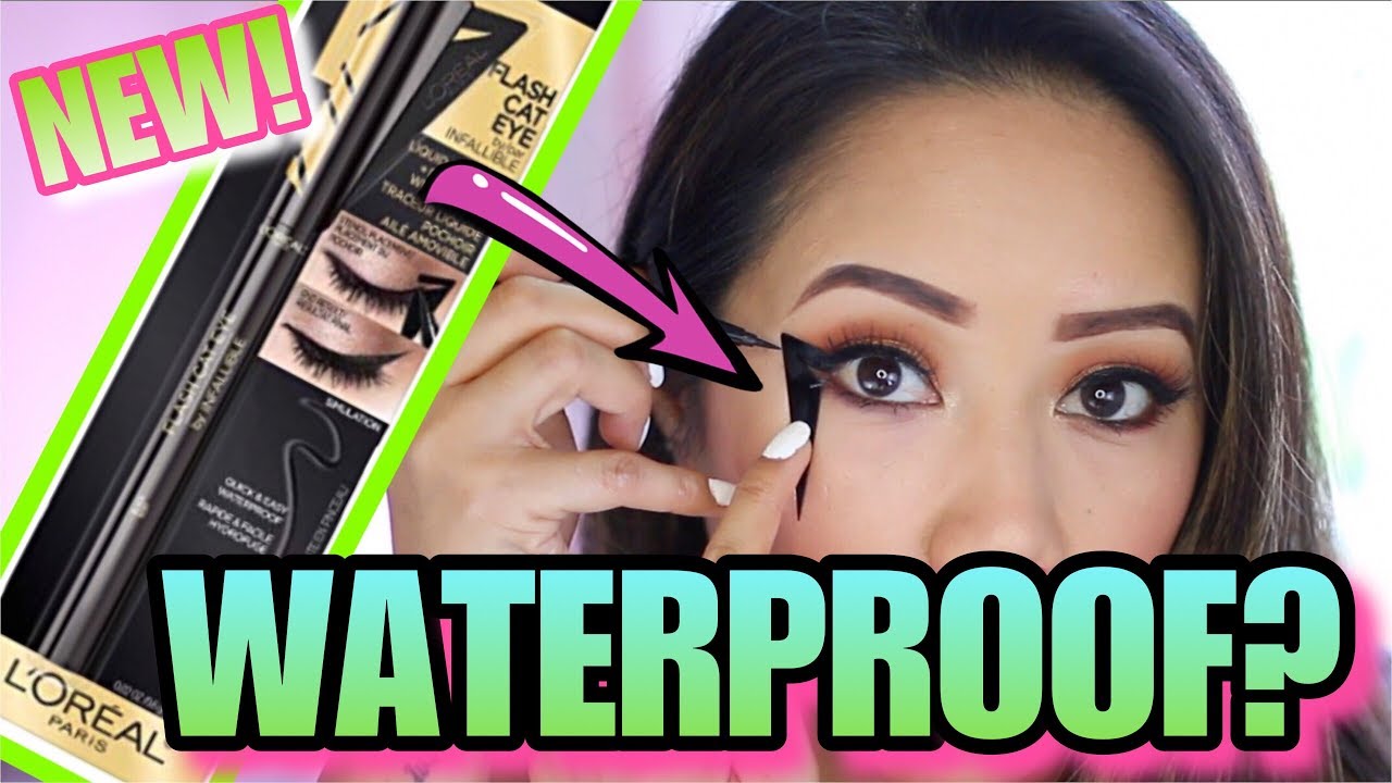 L'OREAL FLASH CAT EYE WATERPROOF LIQUID EYELINER REVIEW (IS IT REALLY WATERPROOF?)