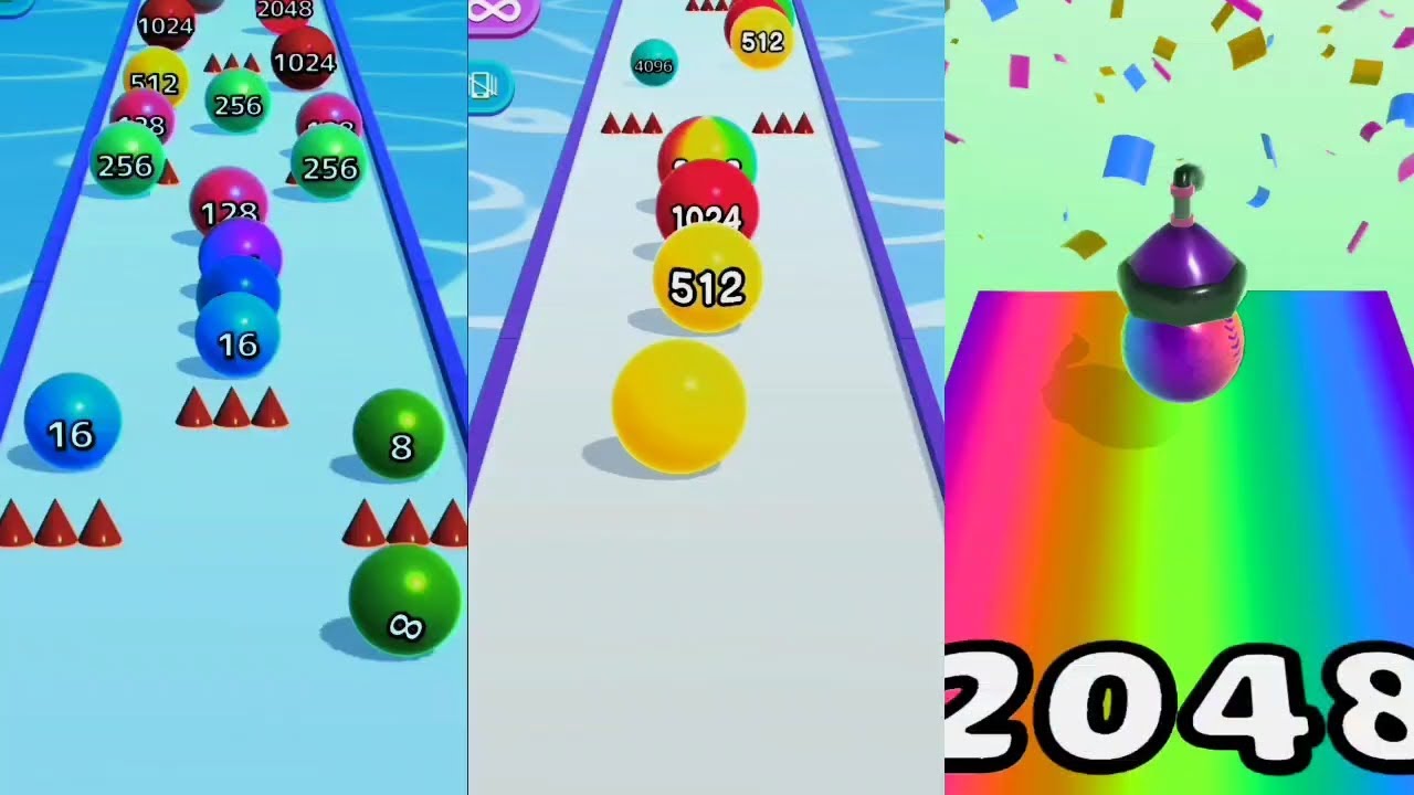🔴 (14) Ball Run 2048 Merge & Run Test | Multi Games