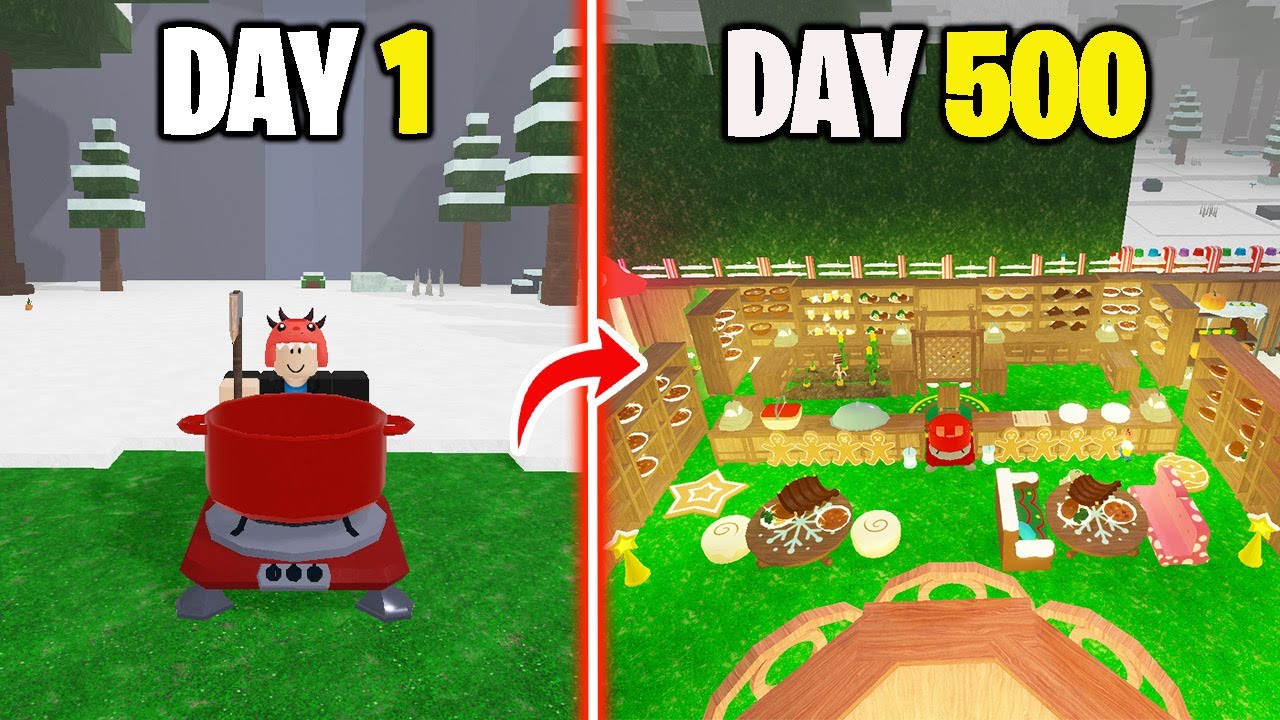 500 Days to Build a Kitchen Base in 99 Nights in the Forest