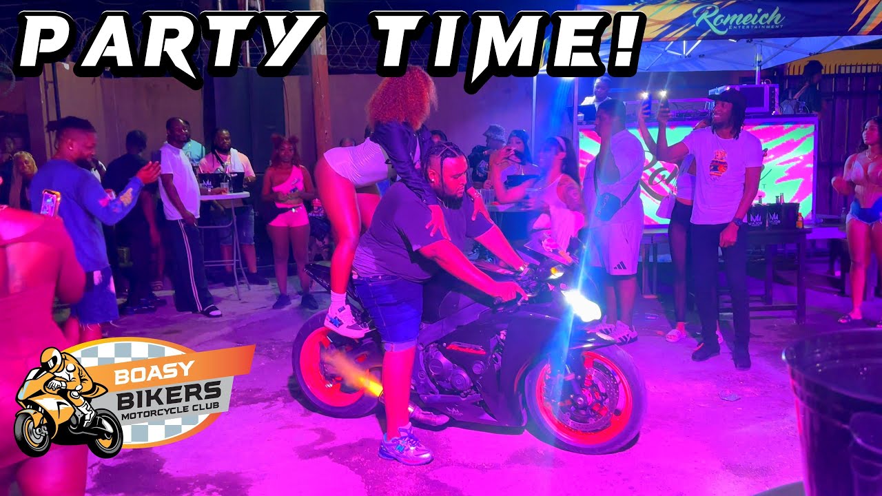 The prettiest girls in Jamaica! Superbikes takeover Romeich Entertainment HQ - BOASY BIKERS