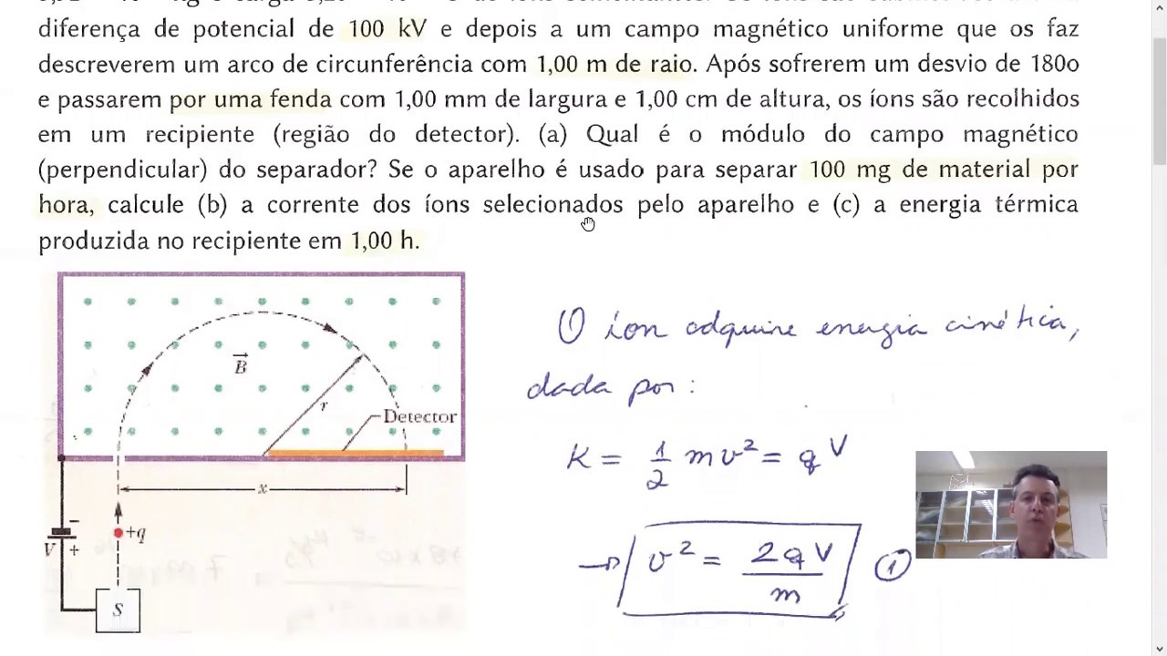 Campo Magnético: espectrômetro de massa