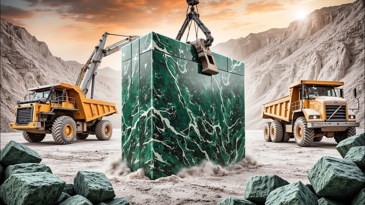 How Massive Marble Blocks Are Extracted | Quarry Mining to Polished Slabs Full Process