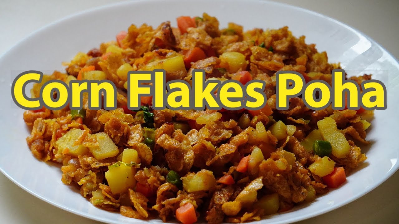How to make Corn Flakes Poha | Corn Flakes Veggie Poha Recipe | Healthy Corn Flakes Breakfast