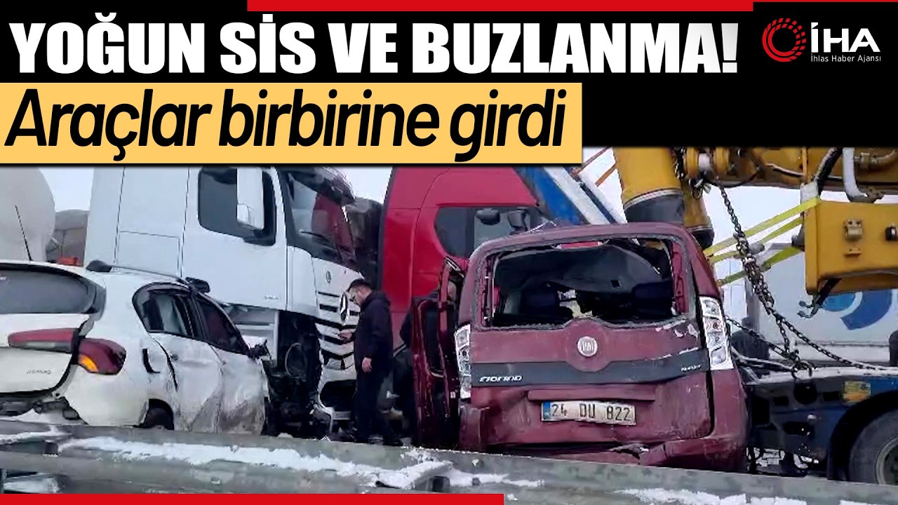 Erzurum'da Zincirleme Trafik Kazası, Çok Sayıda Çok Sayıda Yaralının Durumu Kritik