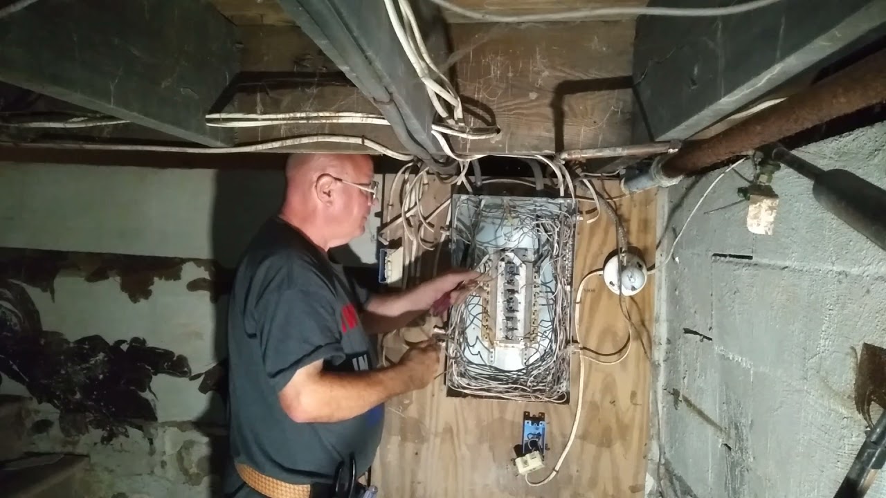 1 Removing corroded breaker box do to no ventilation/ or dehumidifier