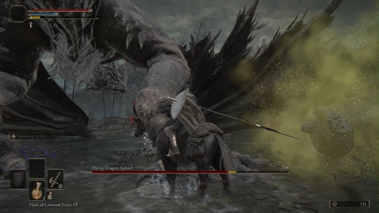 Elden Ring | Limgrave | Flying Dragon Agheel | Vagabond Str Build